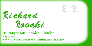 richard novaki business card